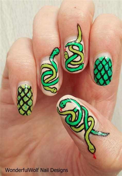 snake nail art|More.